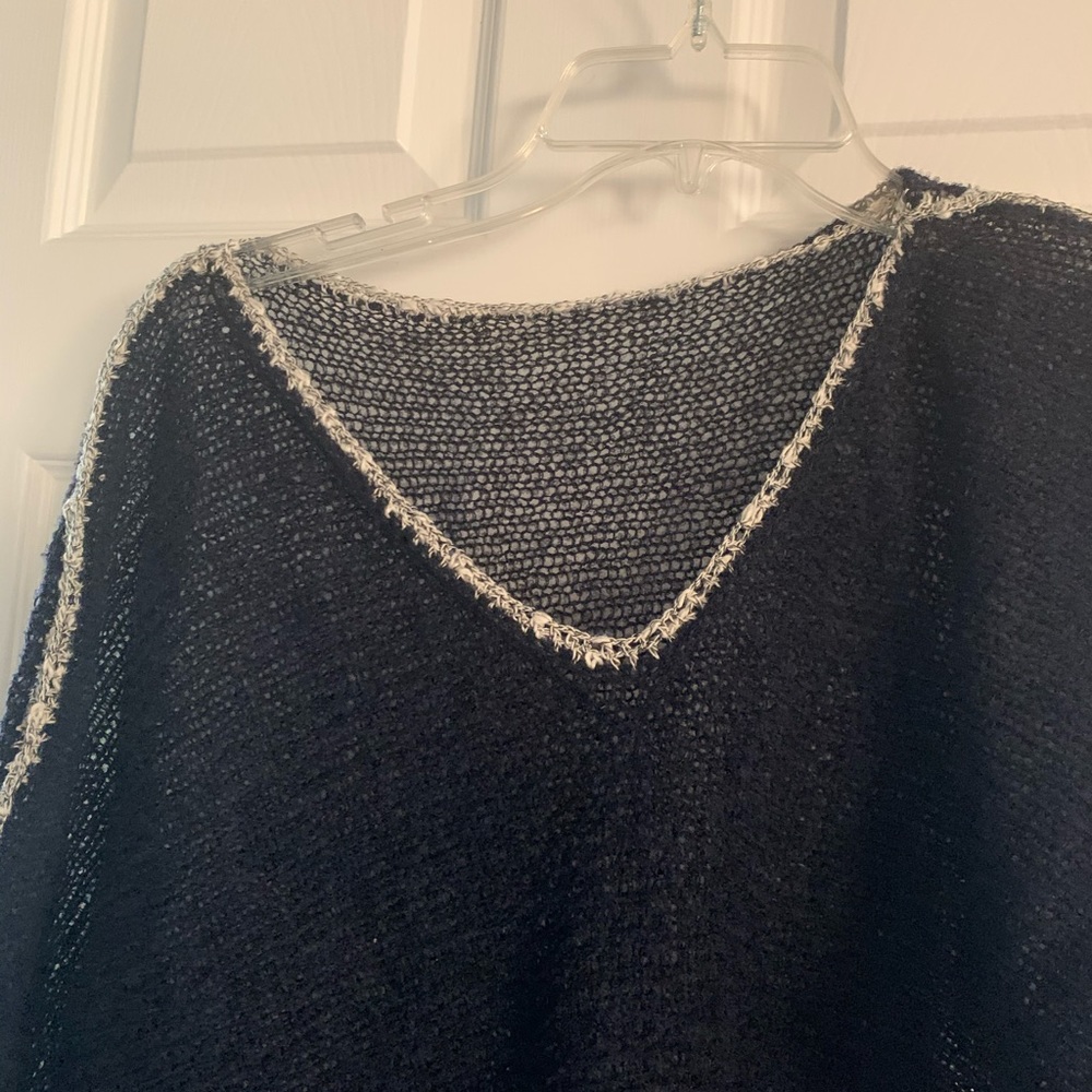 One of the kind knitted top , crochet edges,